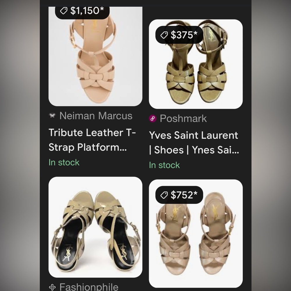 Yves Saint Laurent Beige Leather Sandals - Picture 9 of 9